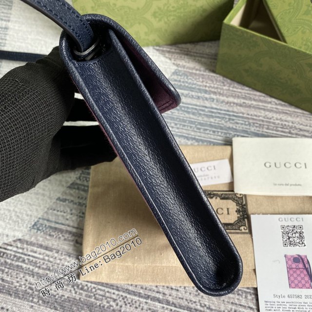 Gucci新款包包 古馳GG Multicolor系列小挎包 經典GG鑽石菱格紋圖案 Gucci新款手機包 657582  ydg3278